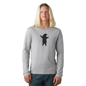 NWT Prana Men’s XL Journeyman LS T-Shirt Medium Heather Grey Squeeze